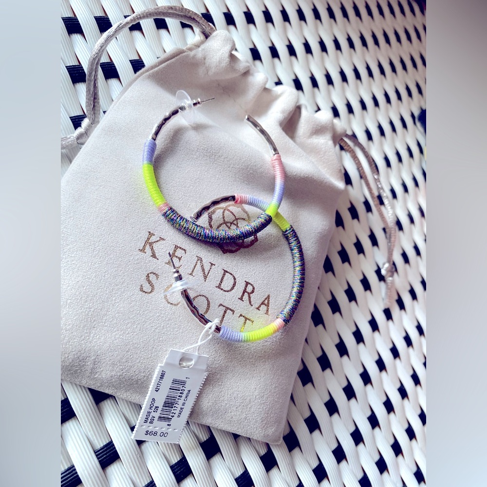 Kendra Scott Masie Hoop Earrings ✨ Lilac Silver